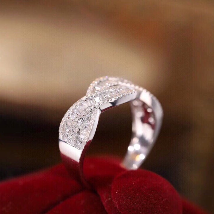 14k Gold 0.60 Ct Natural H Diamond Ring - 6