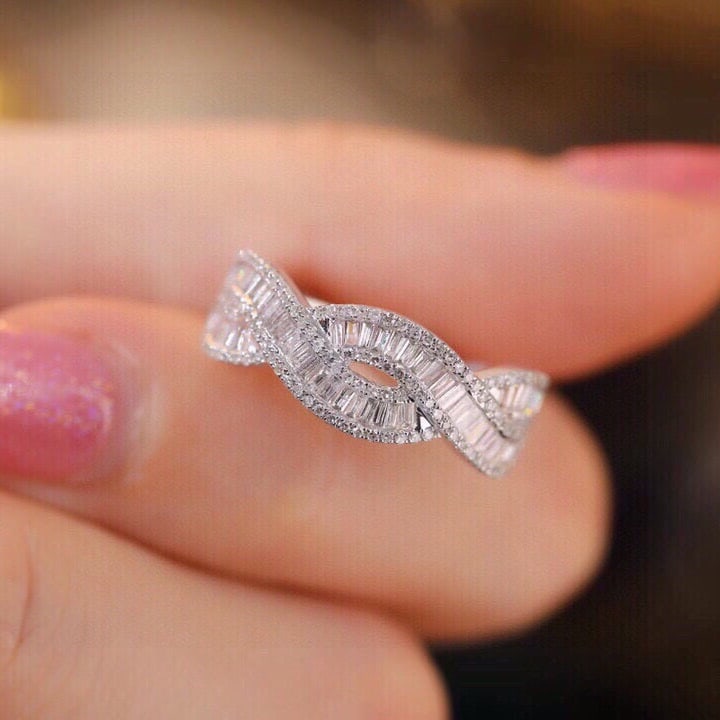 14k Gold 0.60 Ct Natural H Diamond Ring - 7