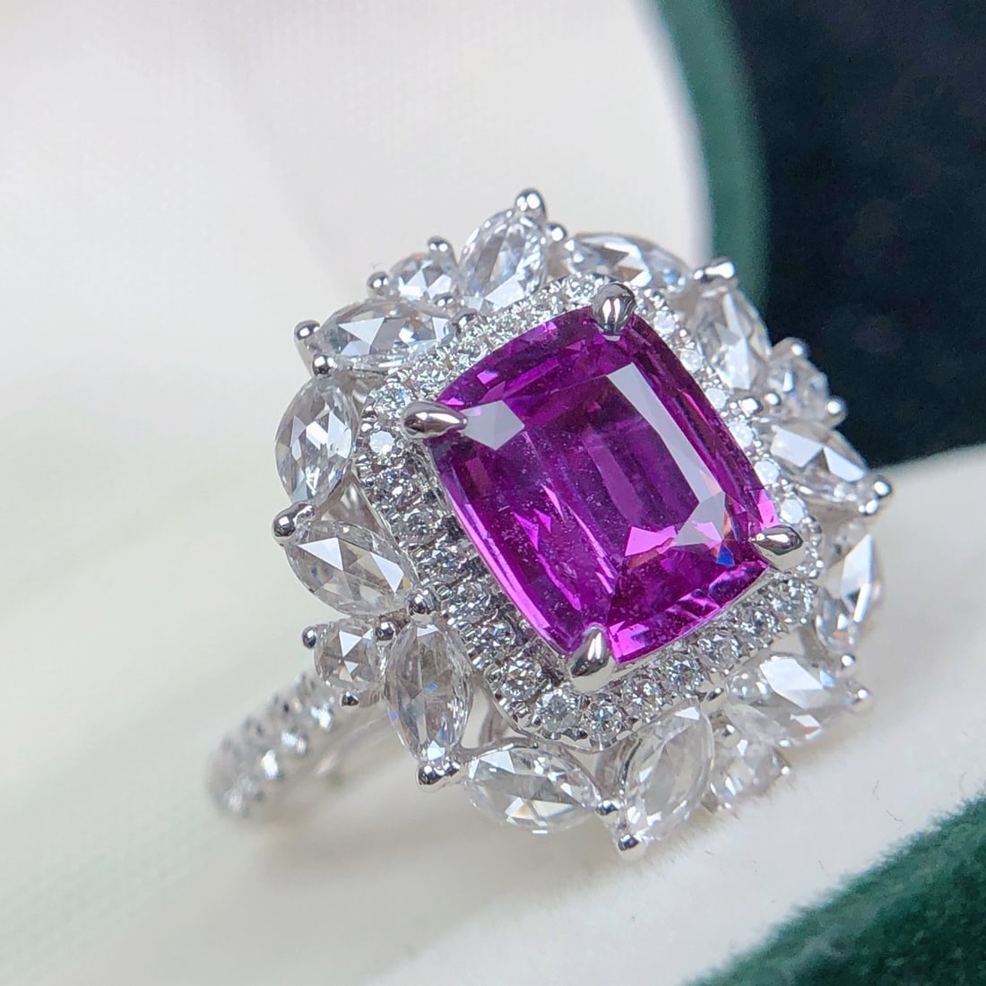 14k Gold 3.16 Ctw Natural Sapphire & Diamond Ring/pendant( Without Chain ) - 3