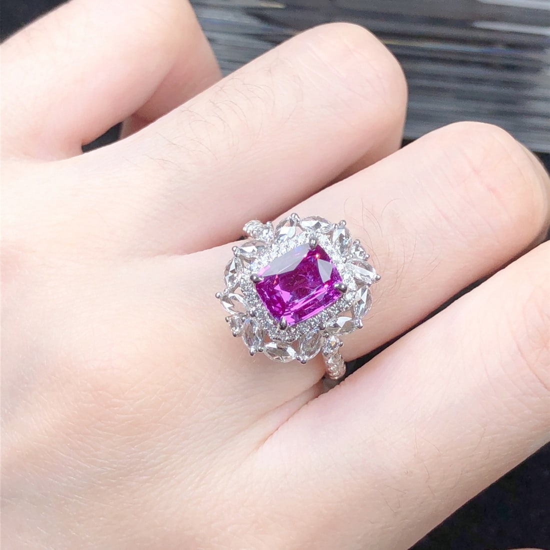 14k Gold 3.16 Ctw Natural Sapphire & Diamond Ring/pendant( Without Chain ) - 7