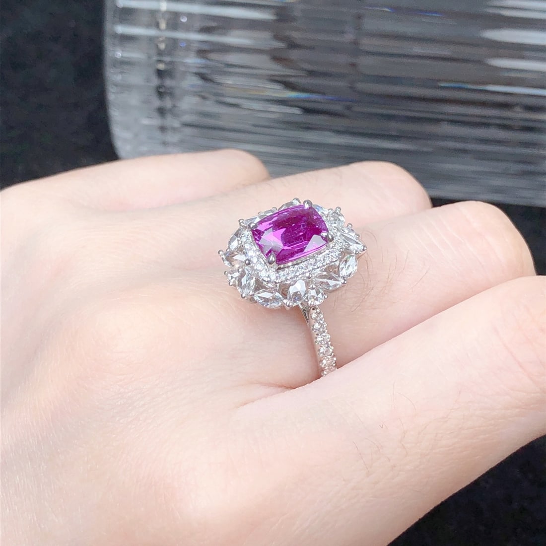 14k Gold 3.16 Ctw Natural Sapphire & Diamond Ring/pendant( Without Chain ) - 8