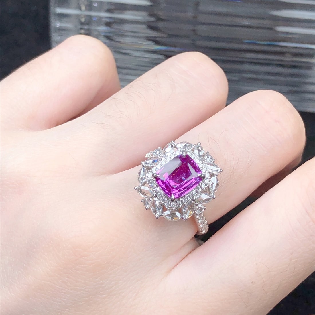 14k Gold 3.16 Ctw Natural Sapphire & Diamond Ring/pendant( Without Chain ) - 9