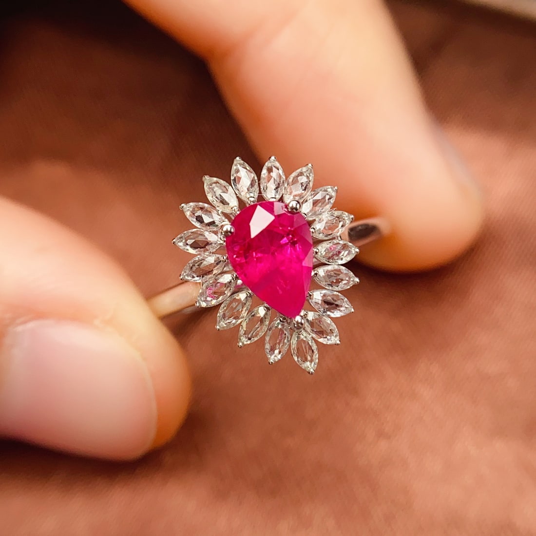 14k Gold 1.05 Ct Natural Ruby & Sapphire Ring - 6