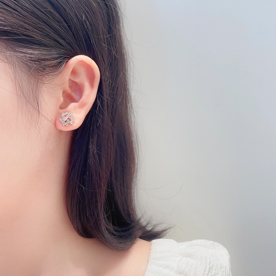 14k Gold 0.34 Ctw Natural H Diamond Earrings - 3