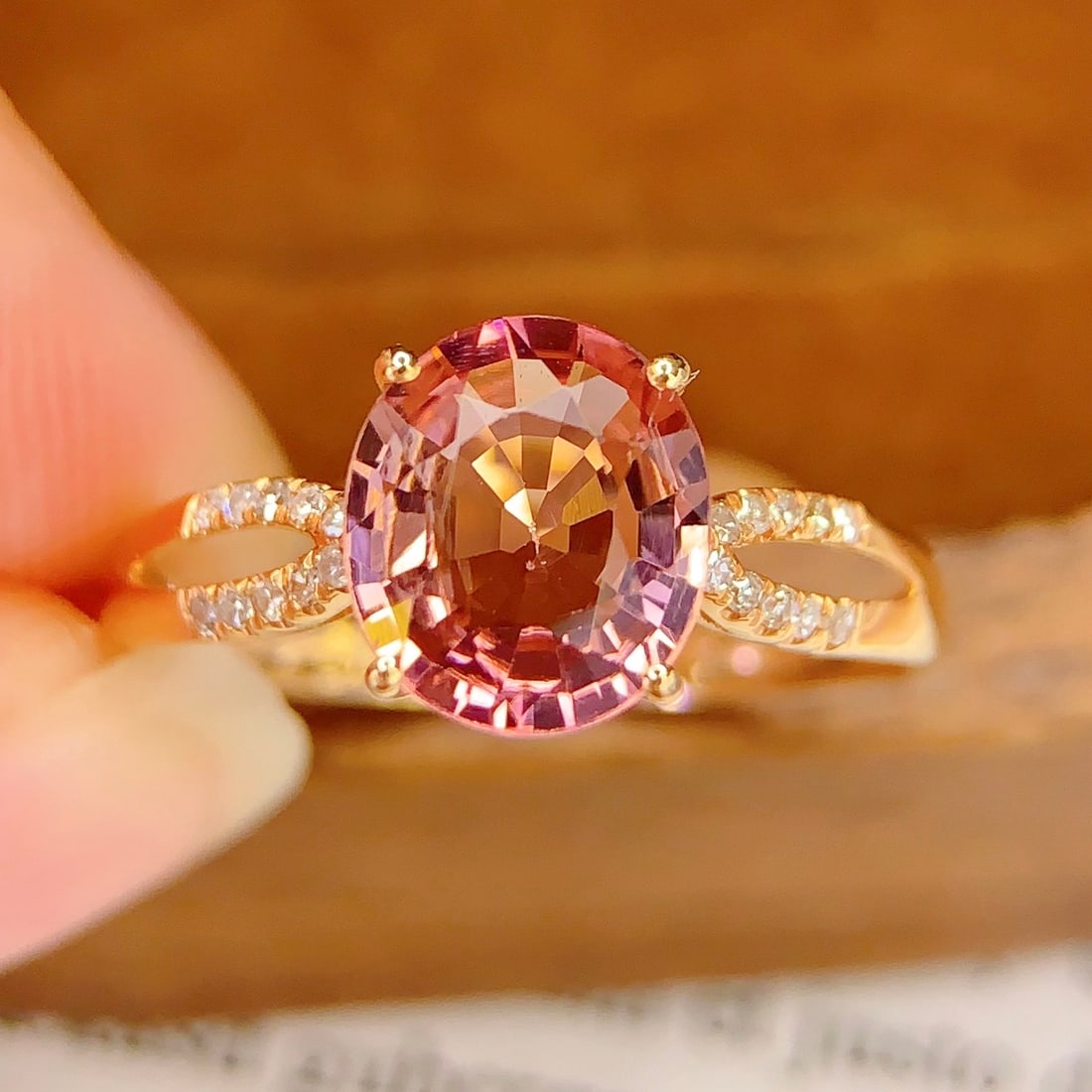 14k Gold 2.2 Ct Natural Tourmaline & Diamond Ring - 2