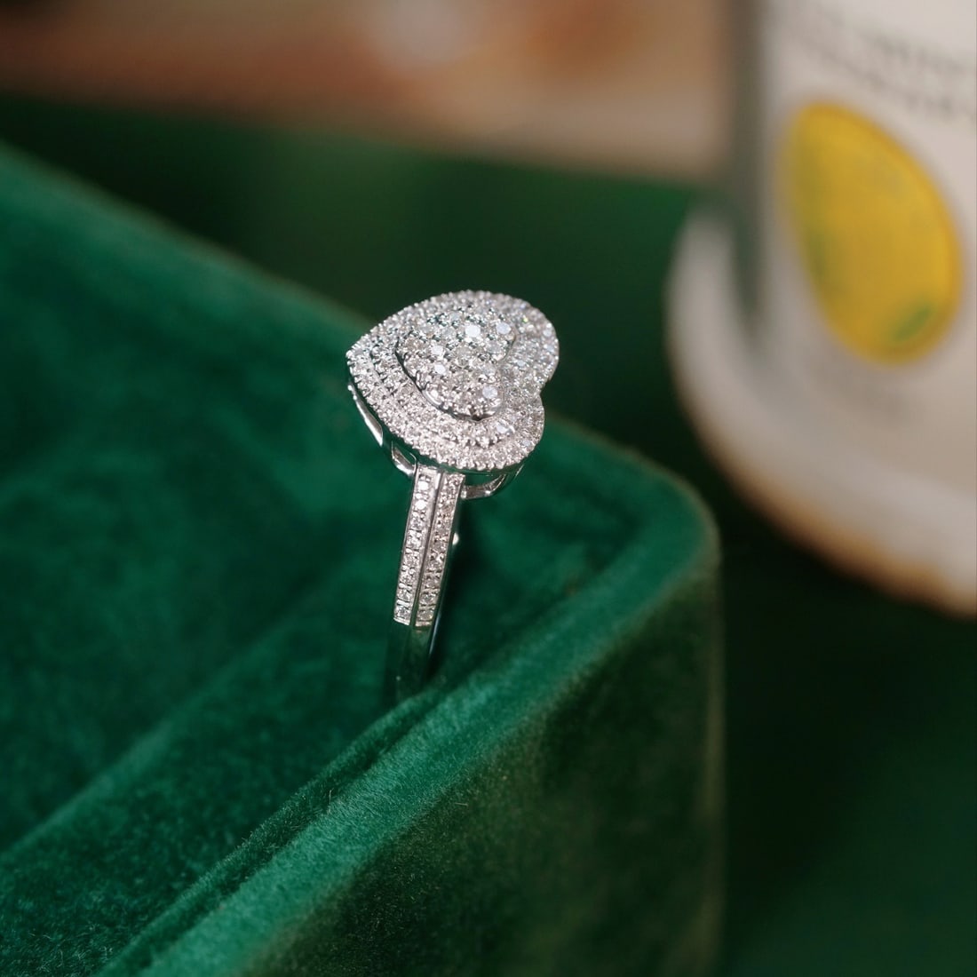 14k Gold 0.30 Ct Natural H Diamond Ring - 4