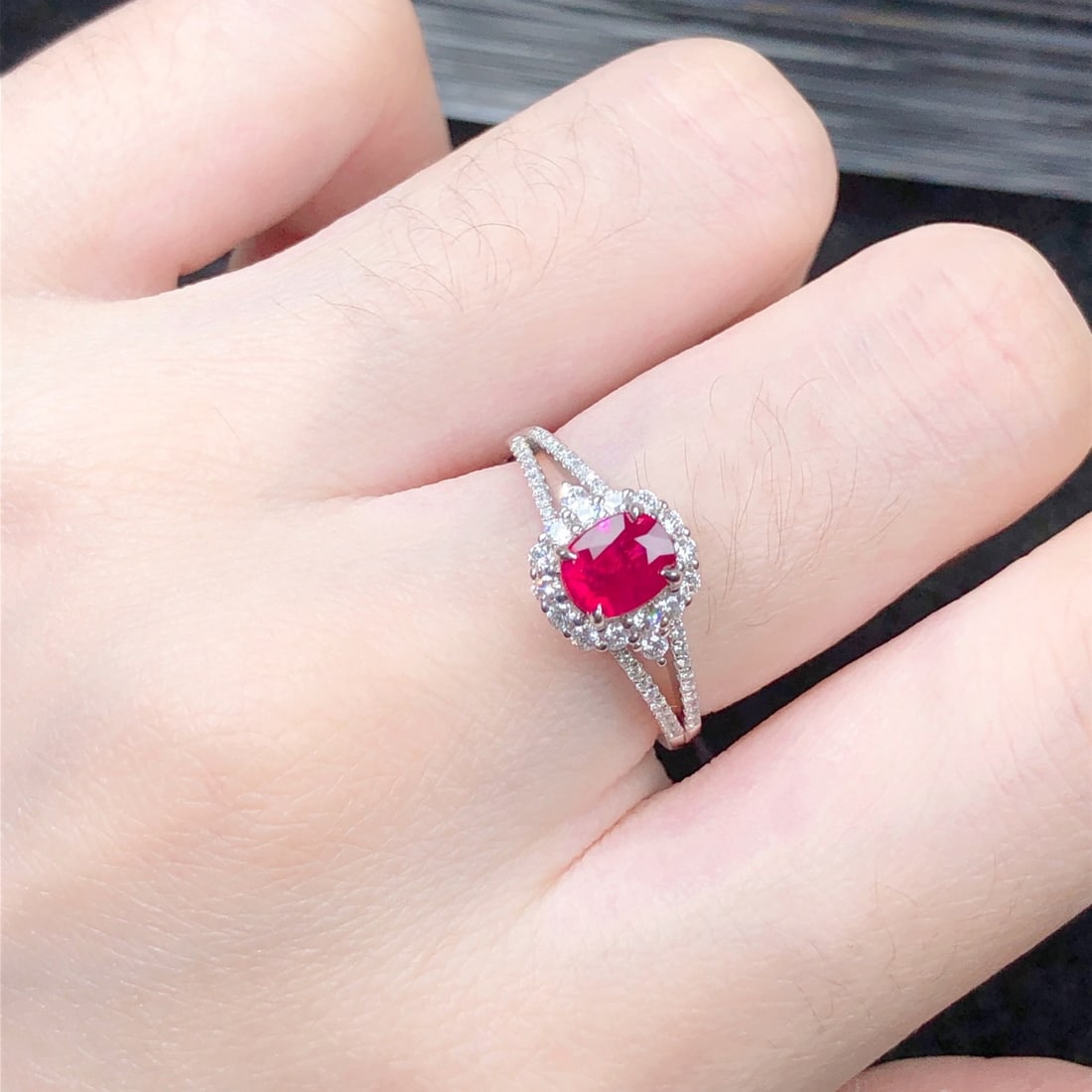 14k Gold 1.32 Ctw Natural Ruby & Diamond Ring - 9