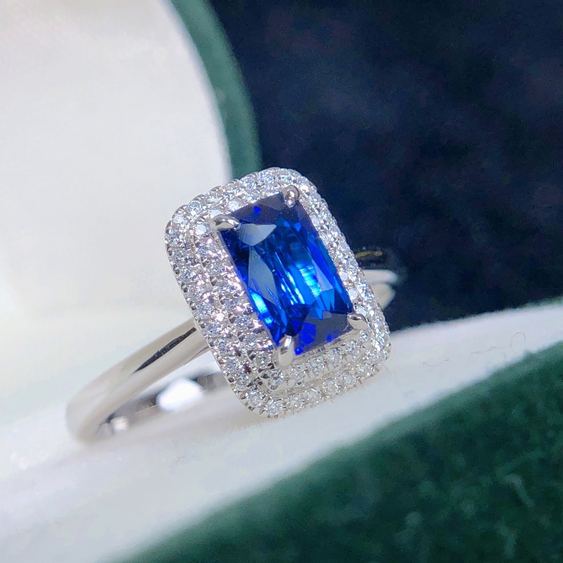 14k Gold 1.21 Ctw Natural Sapphire & Diamond Ring - 3