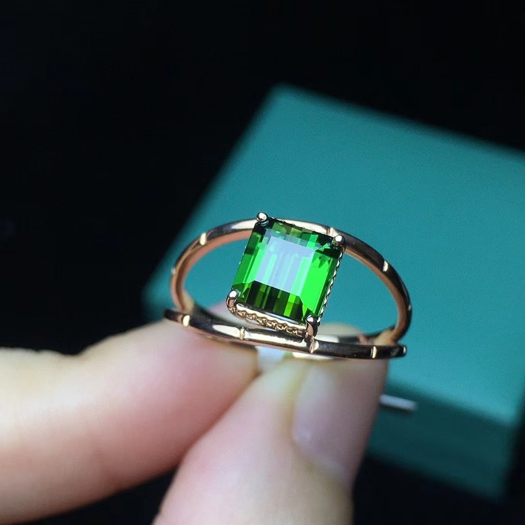 14k Gold 1.7 Ct Natural Tourmaline Ring - 3