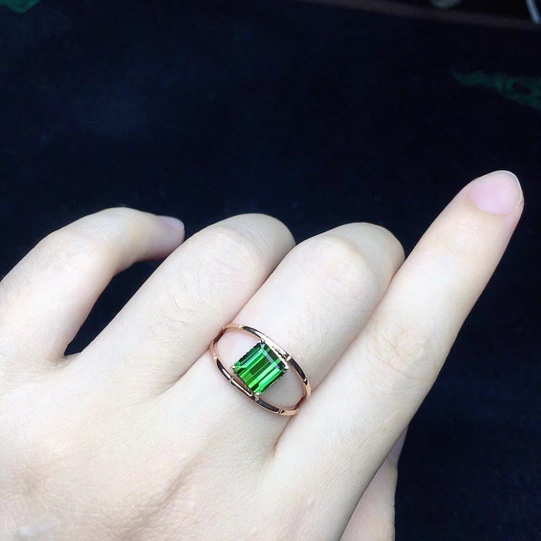 14k Gold 1.7 Ct Natural Tourmaline Ring - 5