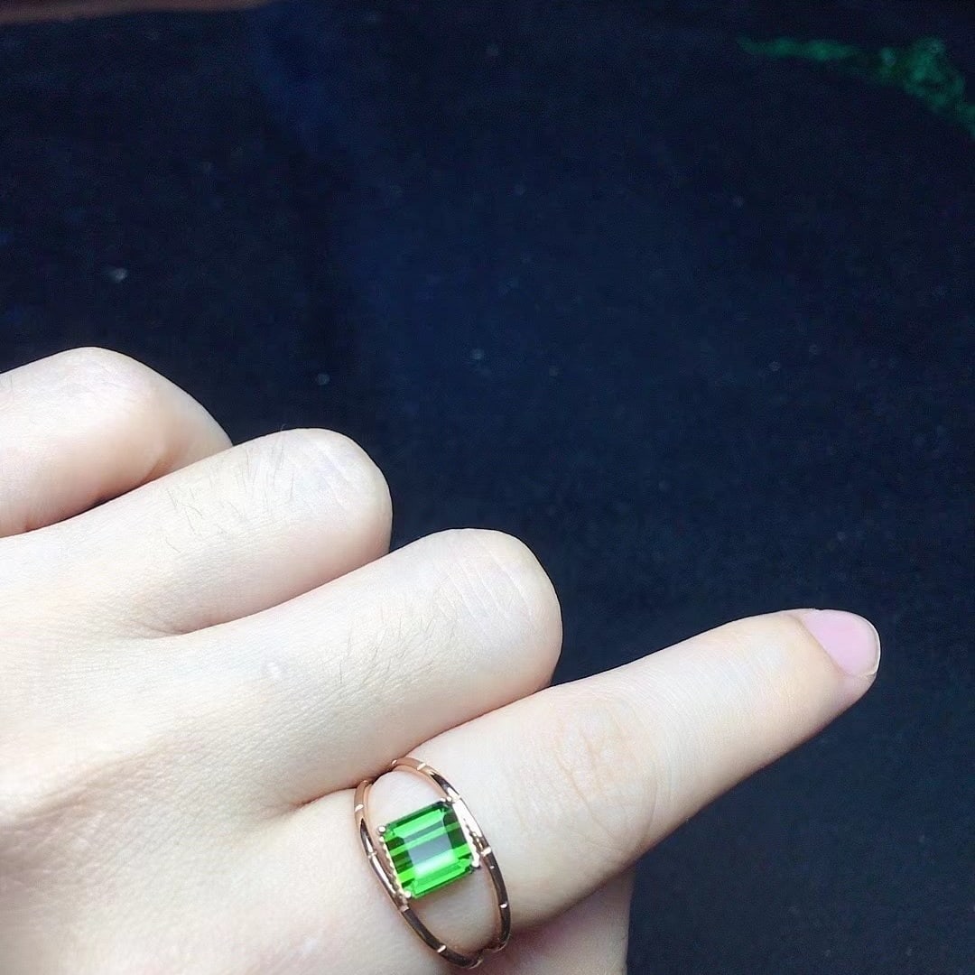 14k Gold 1.7 Ct Natural Tourmaline Ring - 6