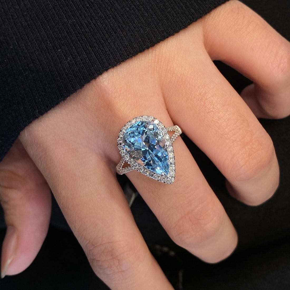 14k Gold 5.01 Ctw Natural Aquamarine & Diamond Ring - 3