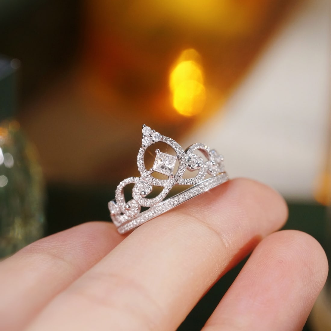 14k Gold 0.55 Ct Natural H Diamond Ring - 8