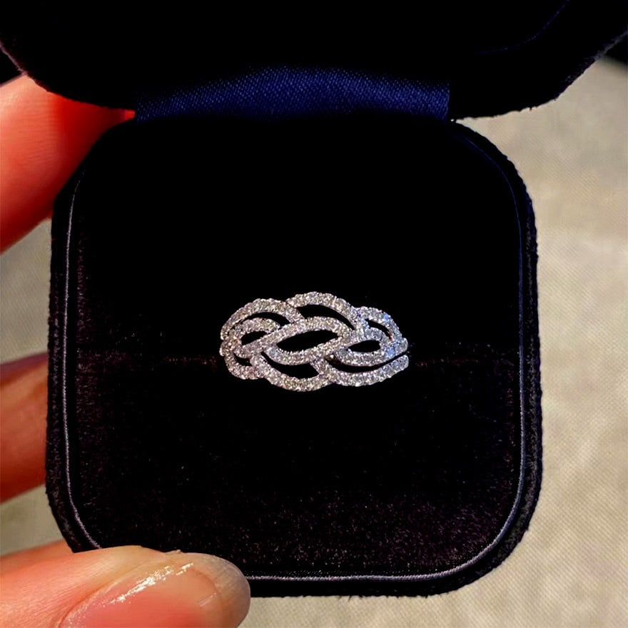 14k Gold 0.48 Ct Natural H Diamond Ring - 3