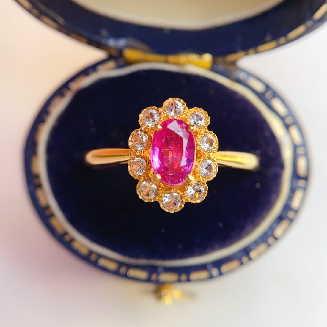 14k Gold 0.75 Ct Natural Ruby & Sapphire Ring - 5