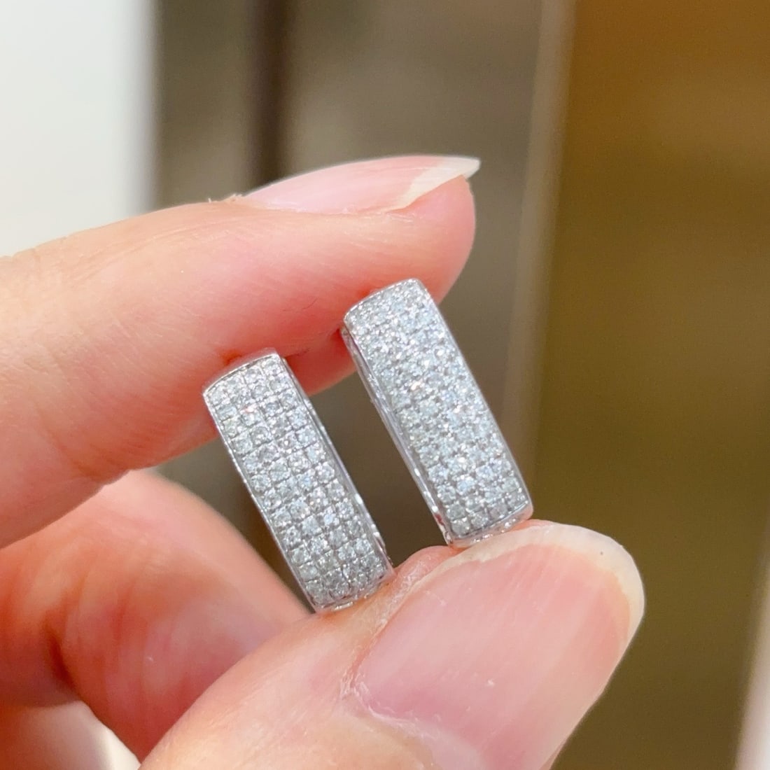 14k Gold 0.5 Ct Natural H Diamond Earrings - 5