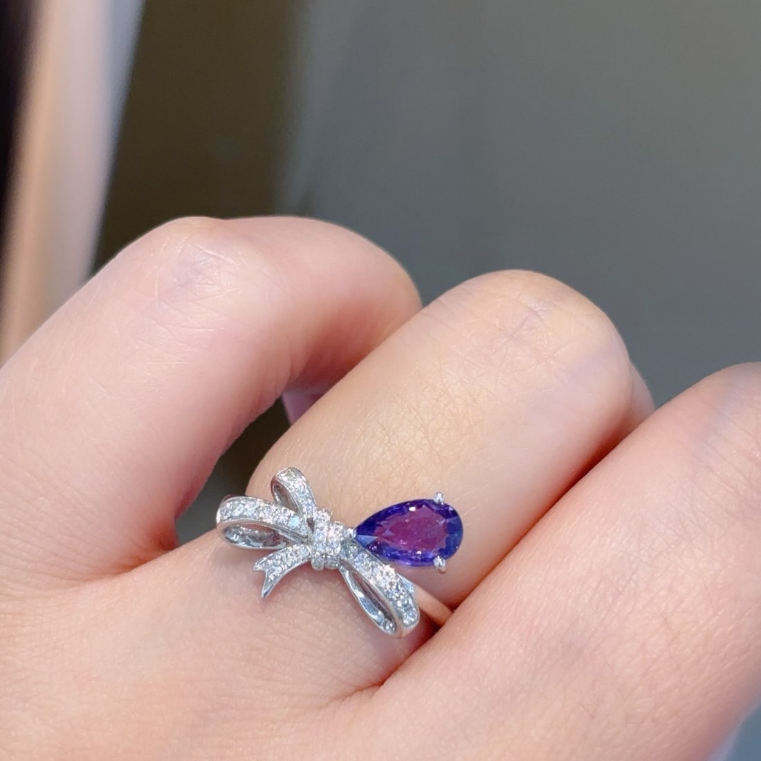 14k Gold 1.12 Ctw Natural Sapphire & Diamond Ring - 4