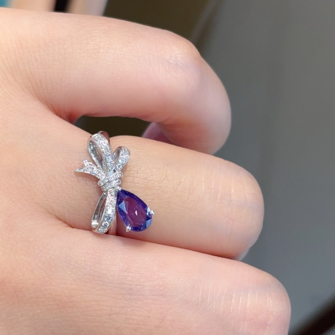 14k Gold 1.12 Ctw Natural Sapphire & Diamond Ring - 5