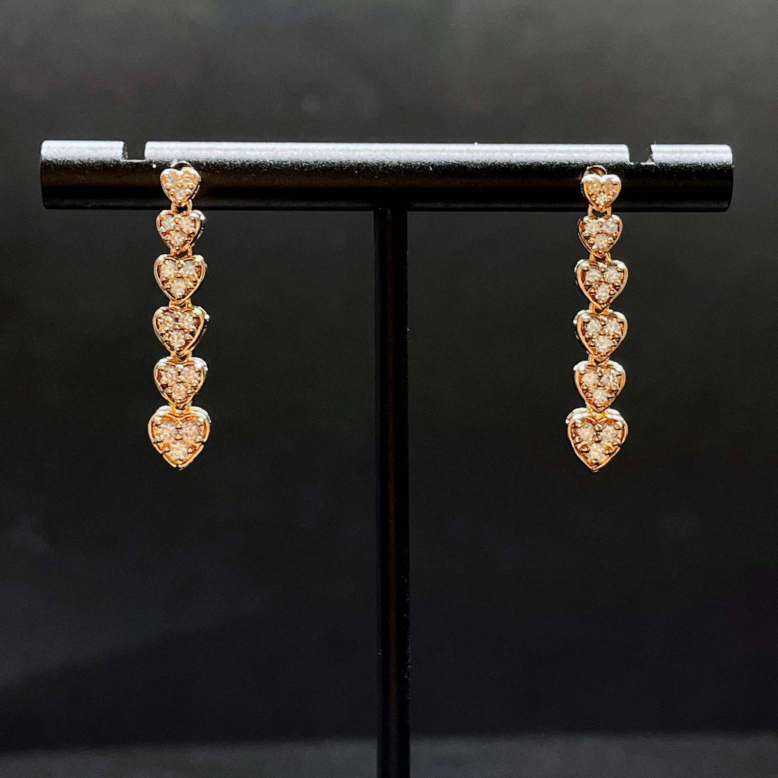 14k Gold 0.5 Ct Natural Diamond Earrings - 2