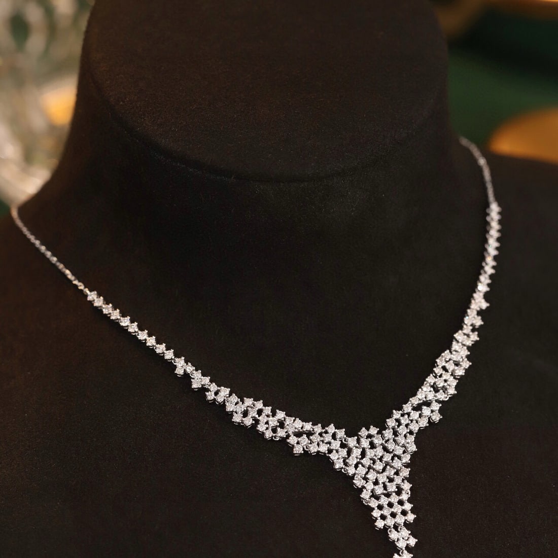 14k Gold 3 Ct Natural H Diamond Necklace - 3