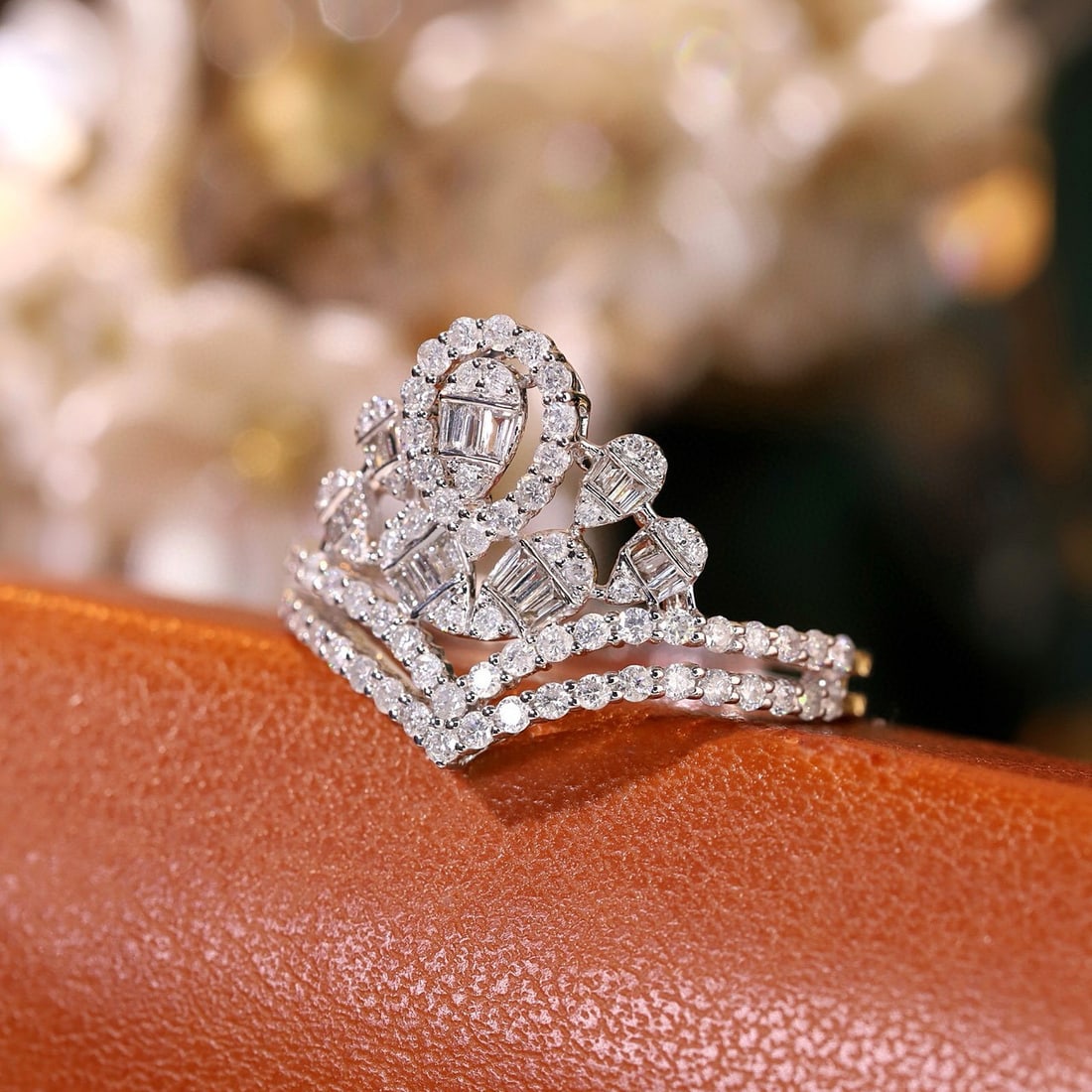 14k Gold 0.7 Ct Natural H Diamond Ring - 3