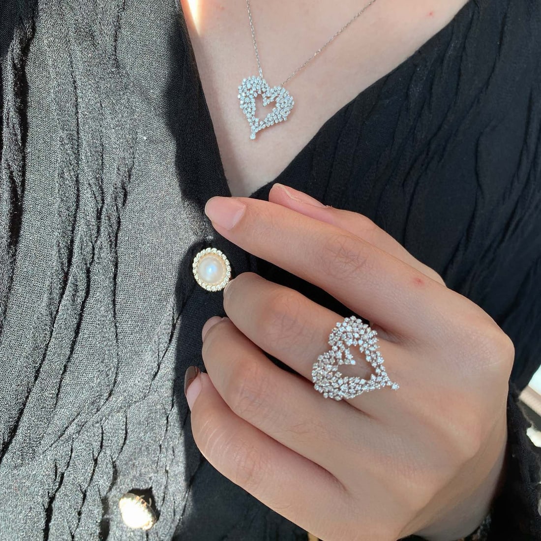 14k Gold 0.76 Ct Natural H Diamond Ring - 4