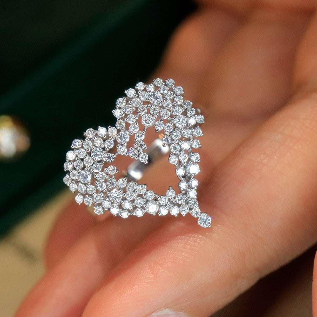 14k Gold 0.76 Ct Natural H Diamond Ring - 6