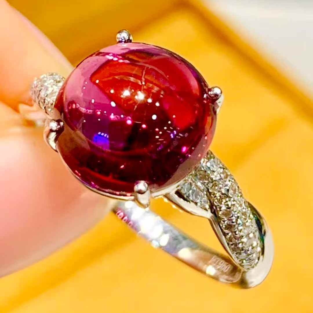 14k Gold 3.5 Ct Natural Tourmaline & Diamond Ring - 2