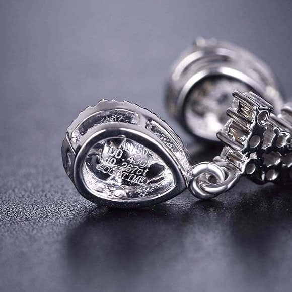 14k Gold 0.69 Ctw Natural Yellow Diamond & Diamond Earrings - 5