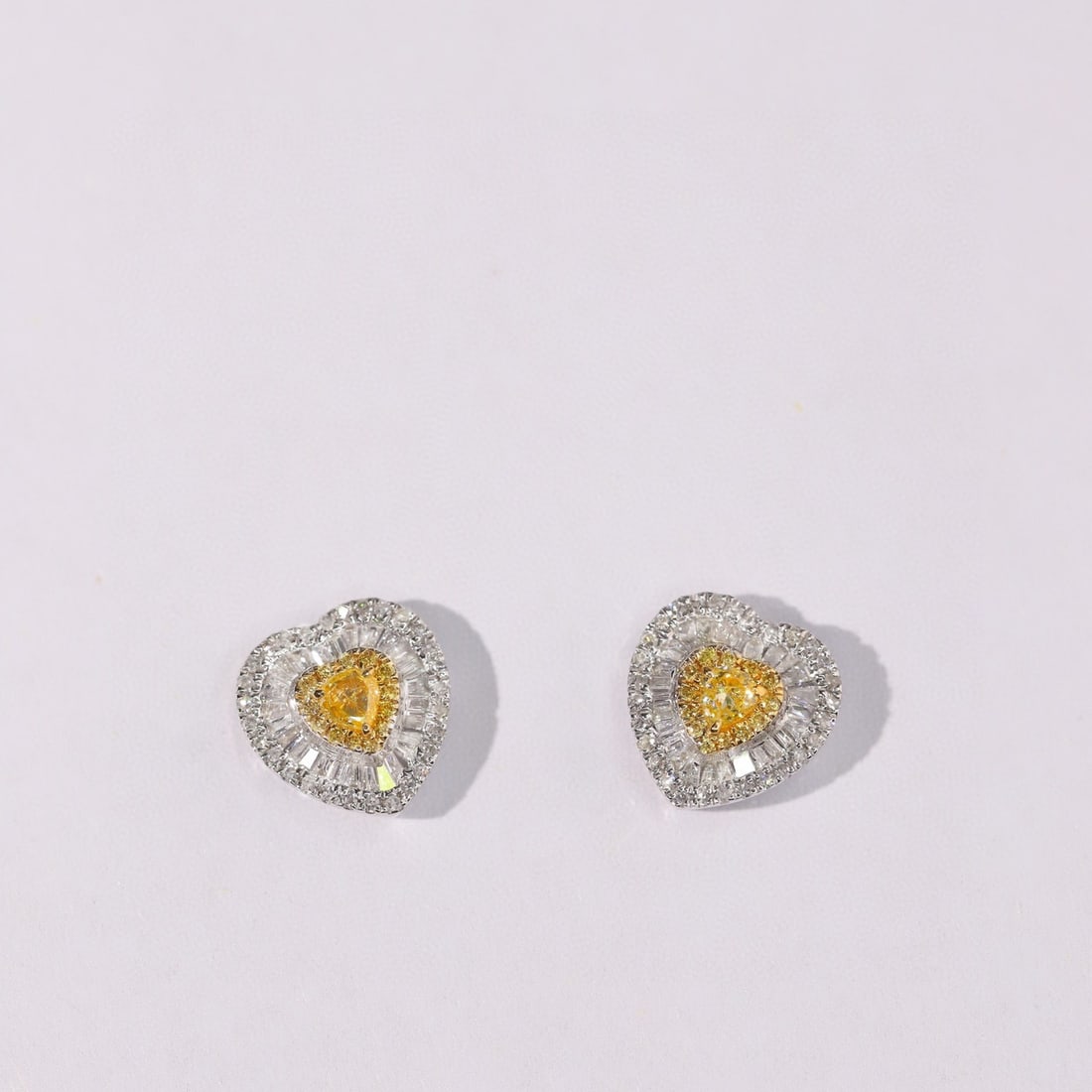14k Gold 0.50 Ct Natural Color Diamond Earrings - 4