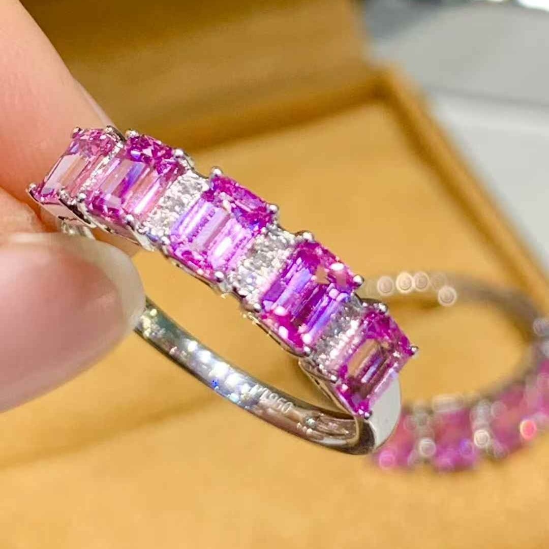 14k Gold 1.6 Ct Natural Padparadscha Sapphire & Diamond Ring - 3