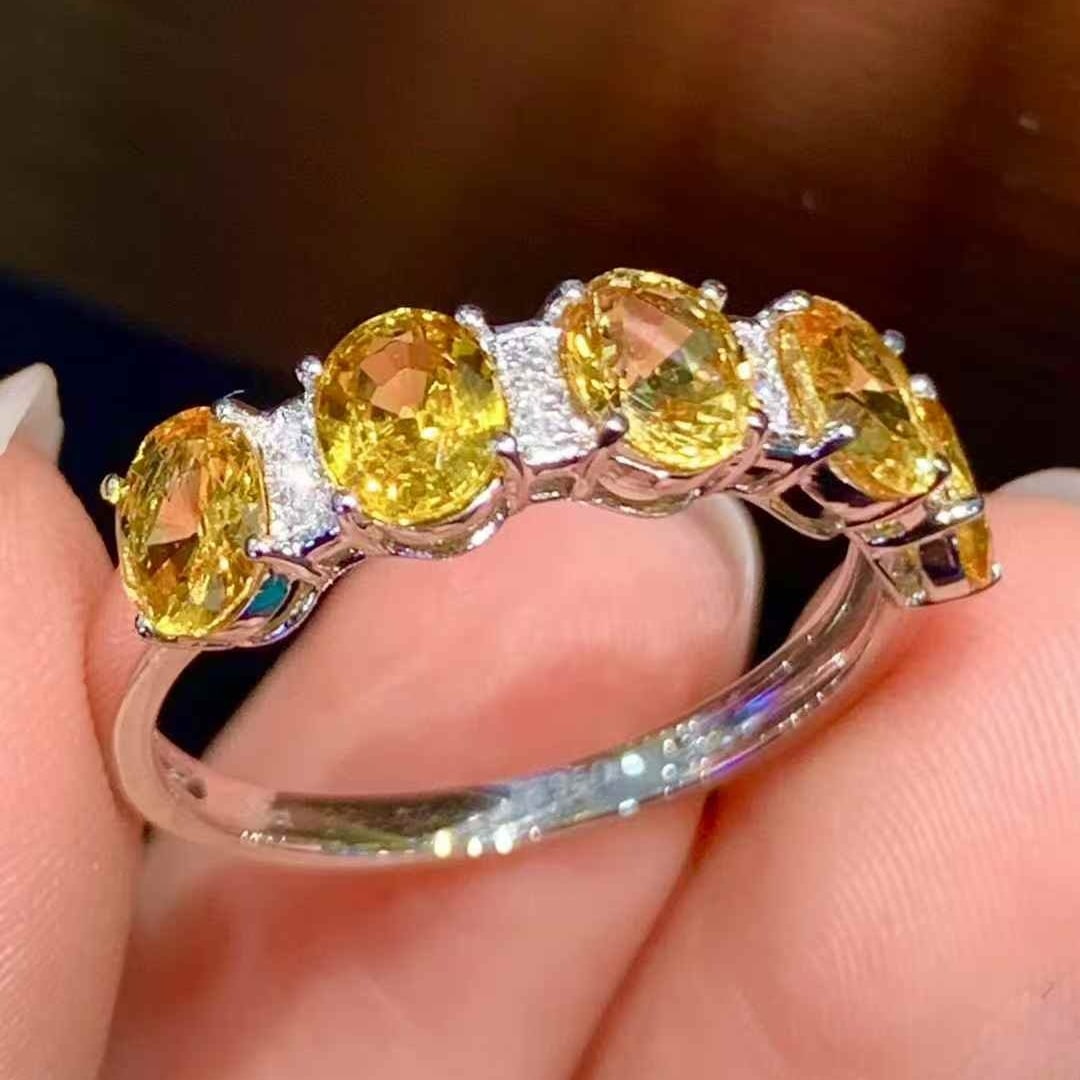 14k Gold 2.3 Ct Natural Sapphire & Diamond Ring - 2