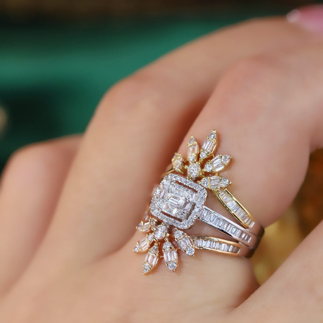 14k Gold 1 Ct Natural H Diamond Ring - 7