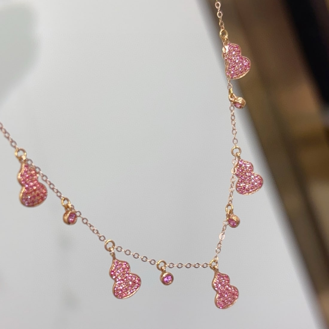 14k Gold 0.58 Ct Natural Sapphire Necklace - 4