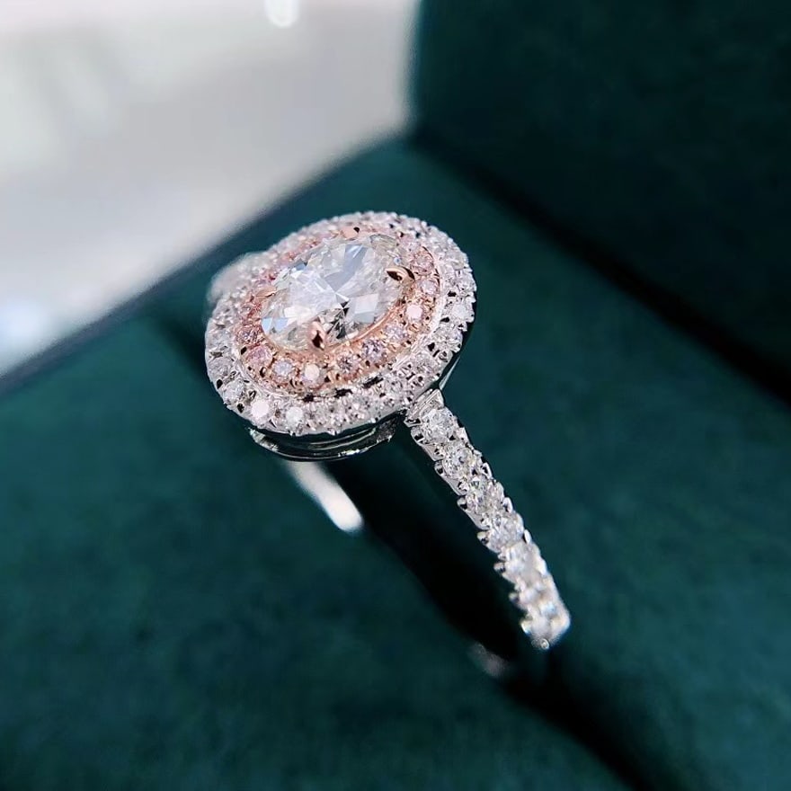 Gia Certified 14k Gold 0.80 Ct Natural H Vs1 Oval Diamond Ring - 2