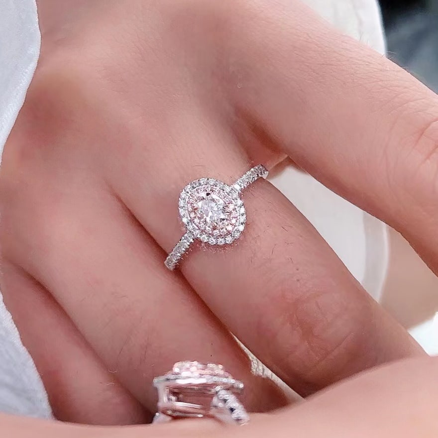 Gia Certified 14k Gold 0.80 Ct Natural H Vs1 Oval Diamond Ring - 6