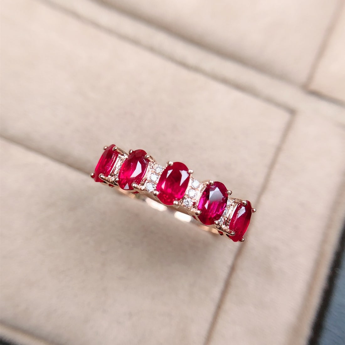14k Gold 1.29 Ct Natural Ruby & Diamond Ring - 2
