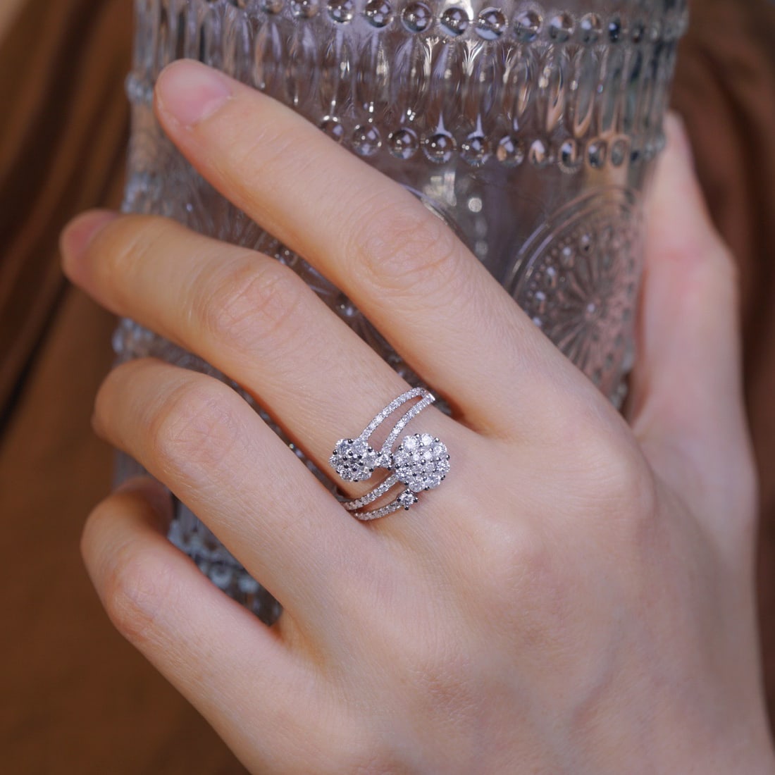 14k Gold 0.90 Ct Natural H Diamond Ring - 3