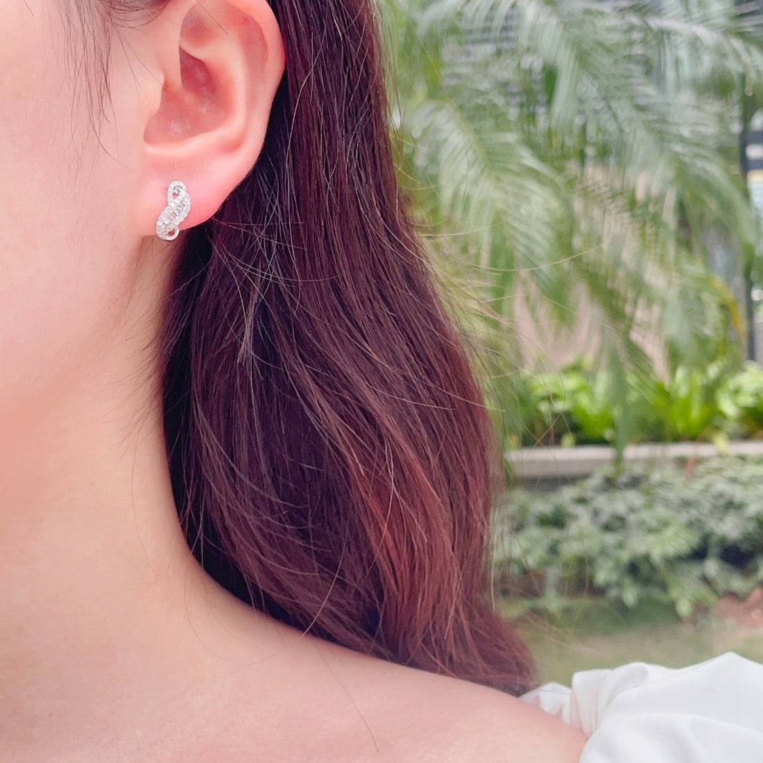 14k Gold 0.41 Ctw Natural H Diamond Earrings - 3