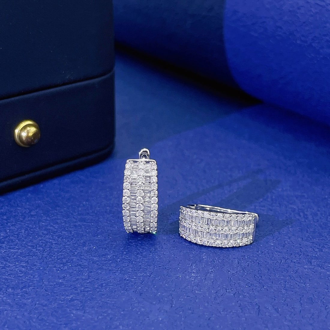 14k Gold 1.00 Ctw Natural H Diamond Earrings - 2