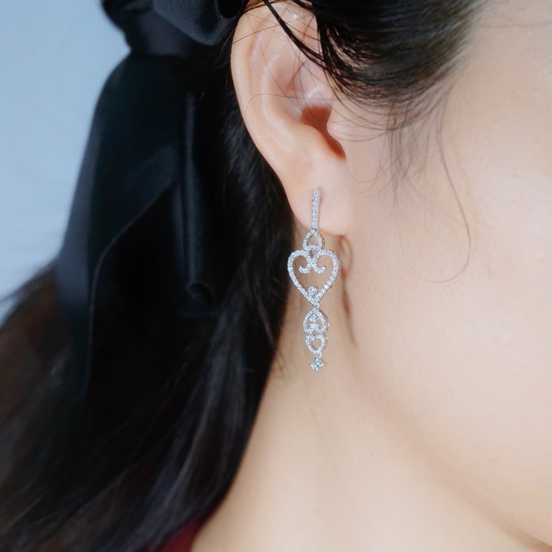 14k Gold 1.00 Ct Natural H Diamond Earrings - 2