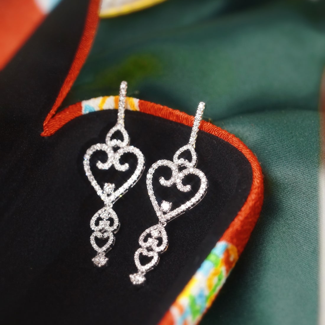 14k Gold 1.00 Ct Natural H Diamond Earrings - 4