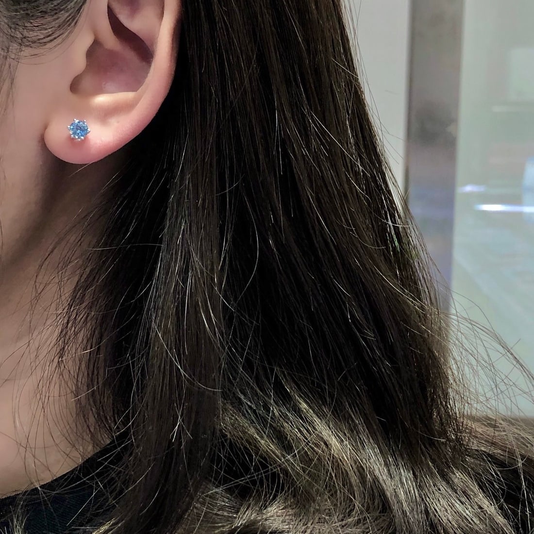 14k Gold 1.17 Ct Natural Aquamarine Earrings - 3