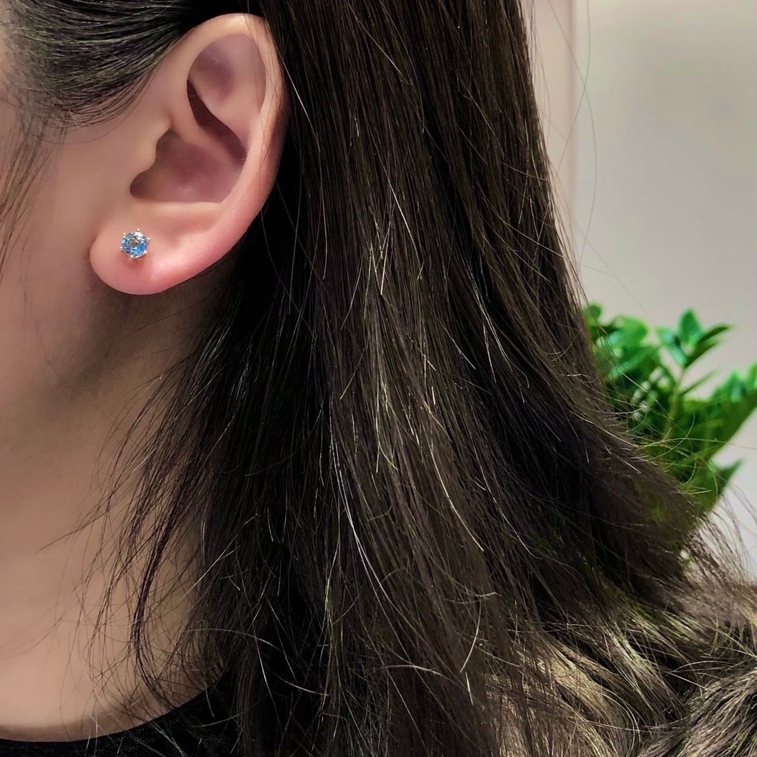 14k Gold 1.17 Ct Natural Aquamarine Earrings - 6