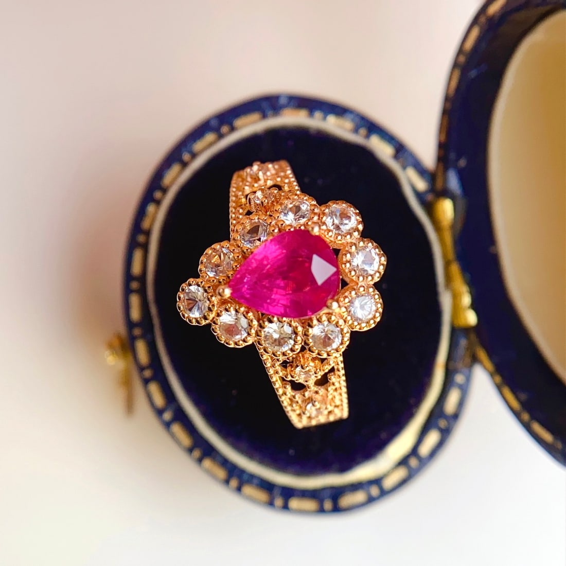 14k Gold 1.25 Ct Natural Ruby & Sapphire Ring - 5