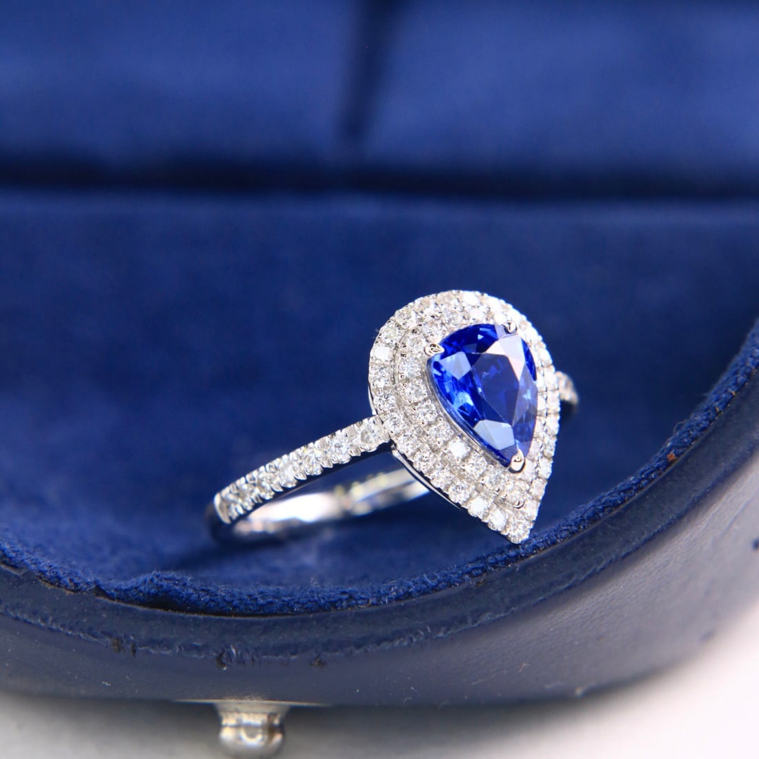 14k Gold 1.52 Ctw Natural Sapphire & Diamond Ring - 4