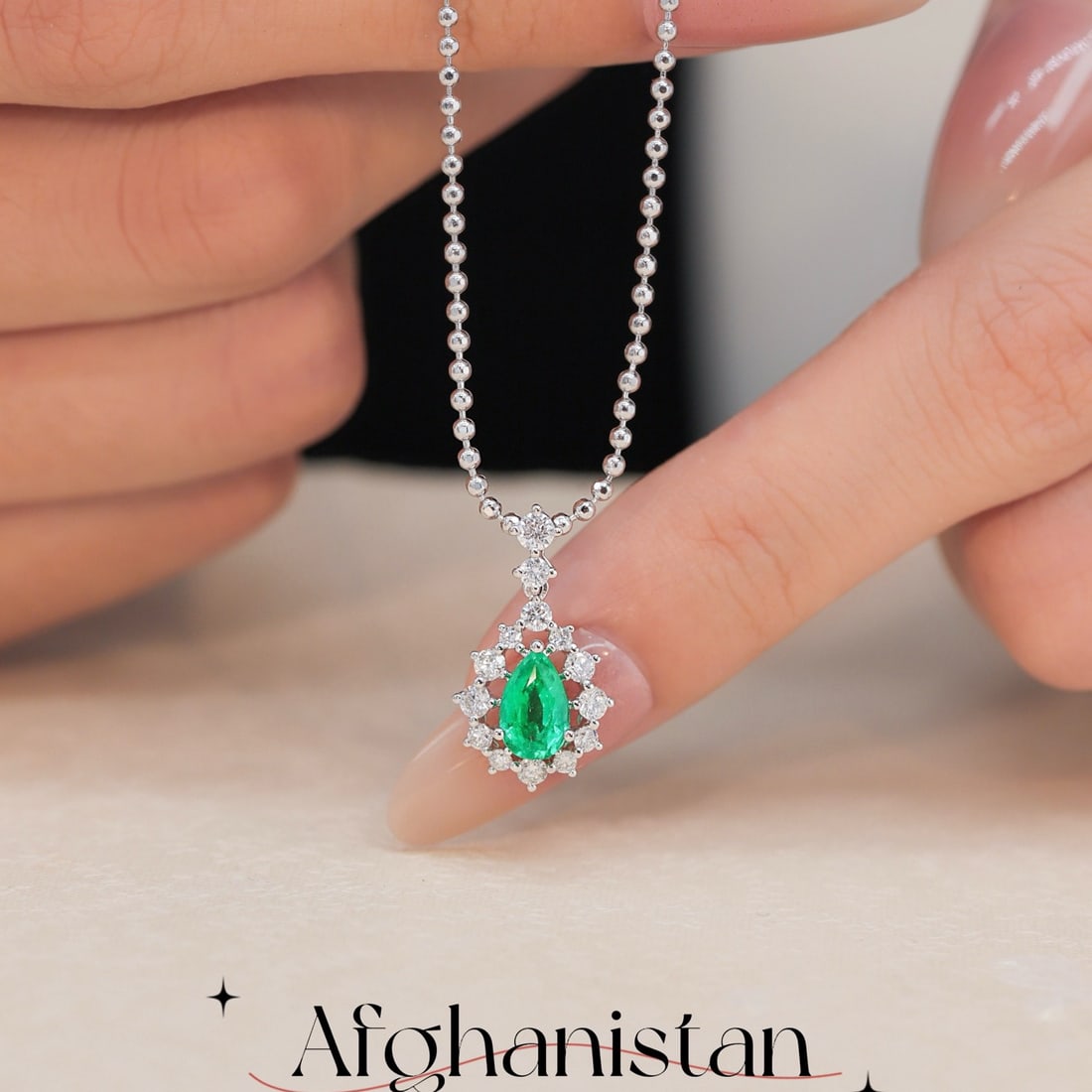 14k Gold 1.23 Ctw Natural Emerald & Diamond Pendant( Without Chain ) - 4