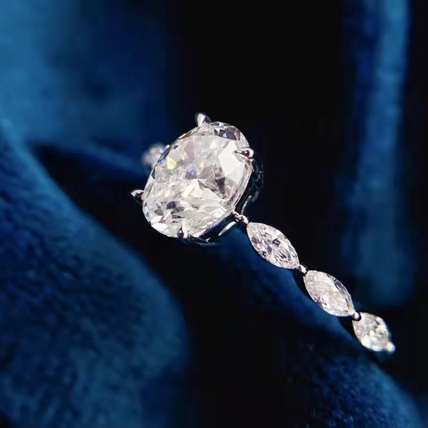 Gia Certified 14k Gold 0.30 Ct Natural G Vs2 Oval Diamond Ring - 2