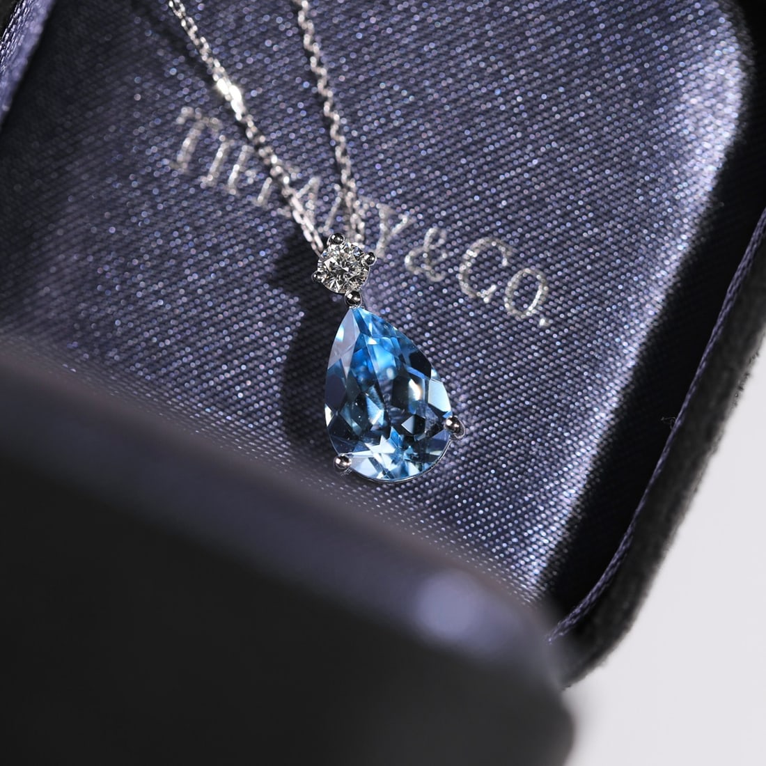 14k Gold 2.31 Ct Natural Aquamarine & Diamond Pendant( Without Chain ) - 7