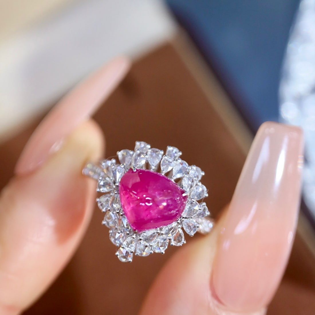 14k Gold 2.66 Ctw Natural Ruby & Diamond Ring - 5